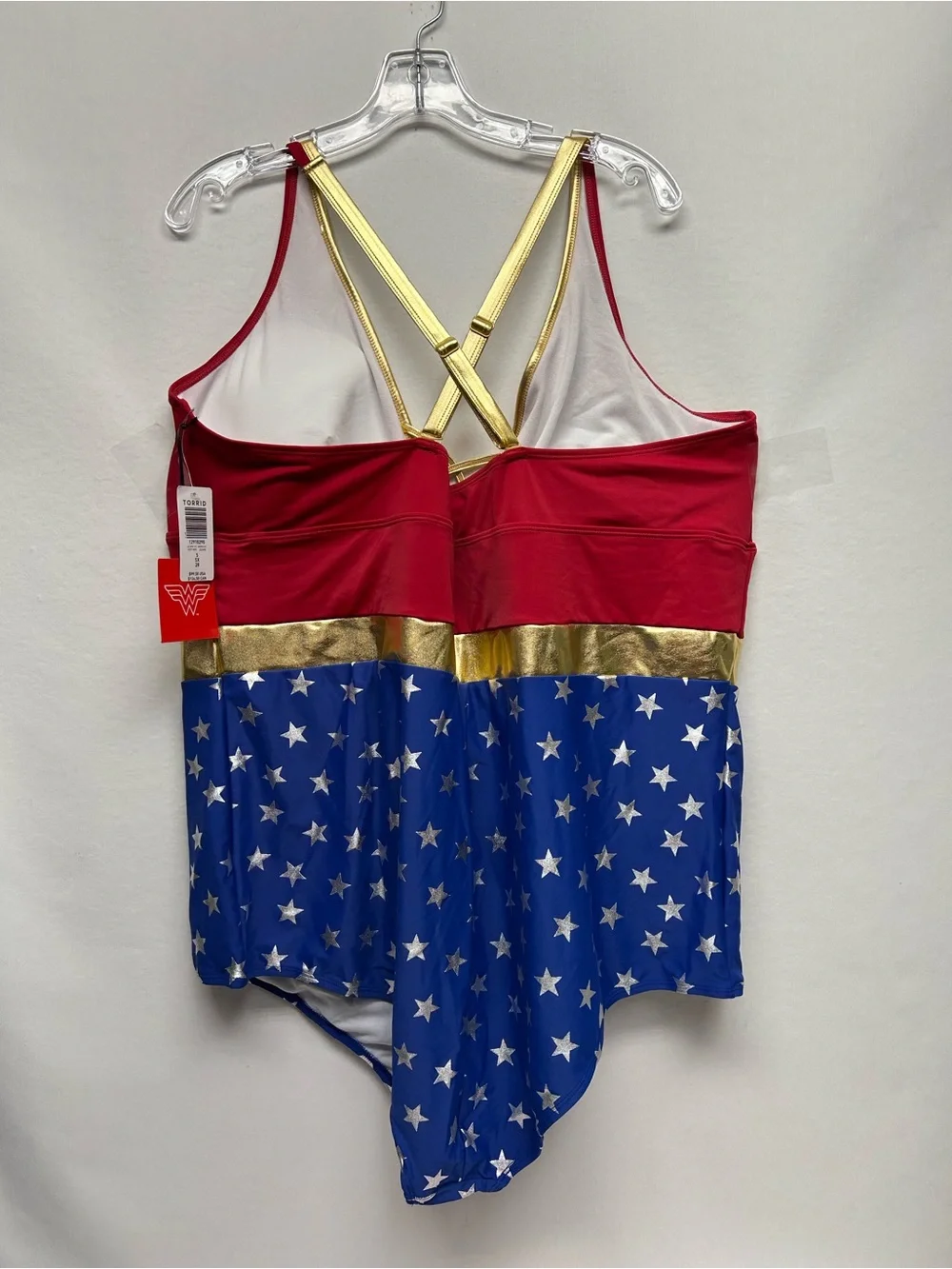 Wonder Woman Torrid  5X plus Red & Blue Stars Costume Swimsuit